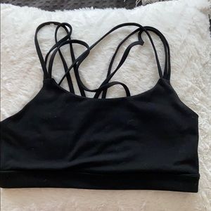 EUC Black Strappy Sports Bra